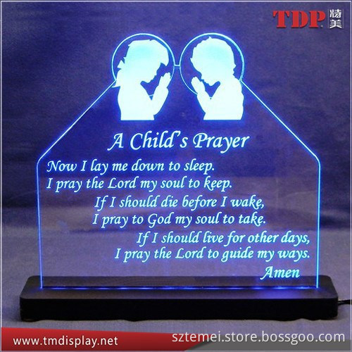 Manufacturer Laser Cut Acrylic Led Edge-Lit Sign Panels For Business Plastic Base